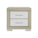 Elsa - 2 Toned Nightstand With Bar Handle And Spacious Drawers
