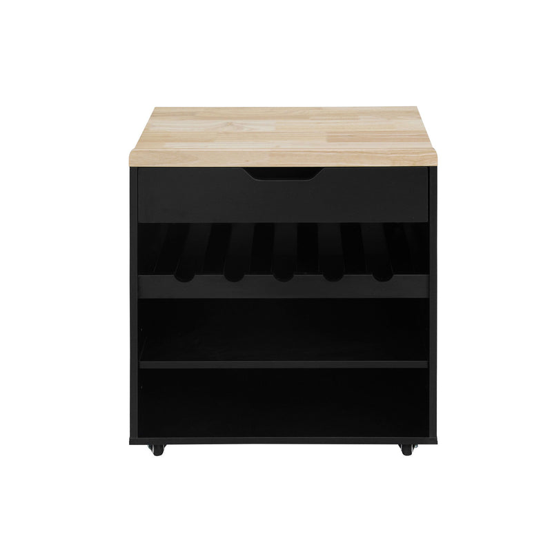 Kitchen Pantry Storage Cabinet, Modern Buffet Cabinet With Kitchen Cart, Tall Kitchen Hutch Cabinet With Microwave Stand, Food Pantry Cabinet With 3 Rattan Doors And Adjustable Shelves - Black