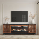 Graceland - Fireplace TV Stand Console For TVs Up To 100" - Black, Bourbon
