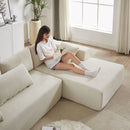 Modern Chenille Upholstered Sectional Sofa Couch Set With 6 Pillows,Free Combination