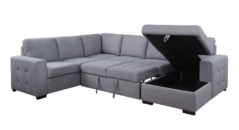 Nardo - Sectional Sofa - Gray Fabric