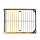 Full Size Upholstered Bed with Light Stripe, Floating Platform Bed, Linen Fabric,Pink