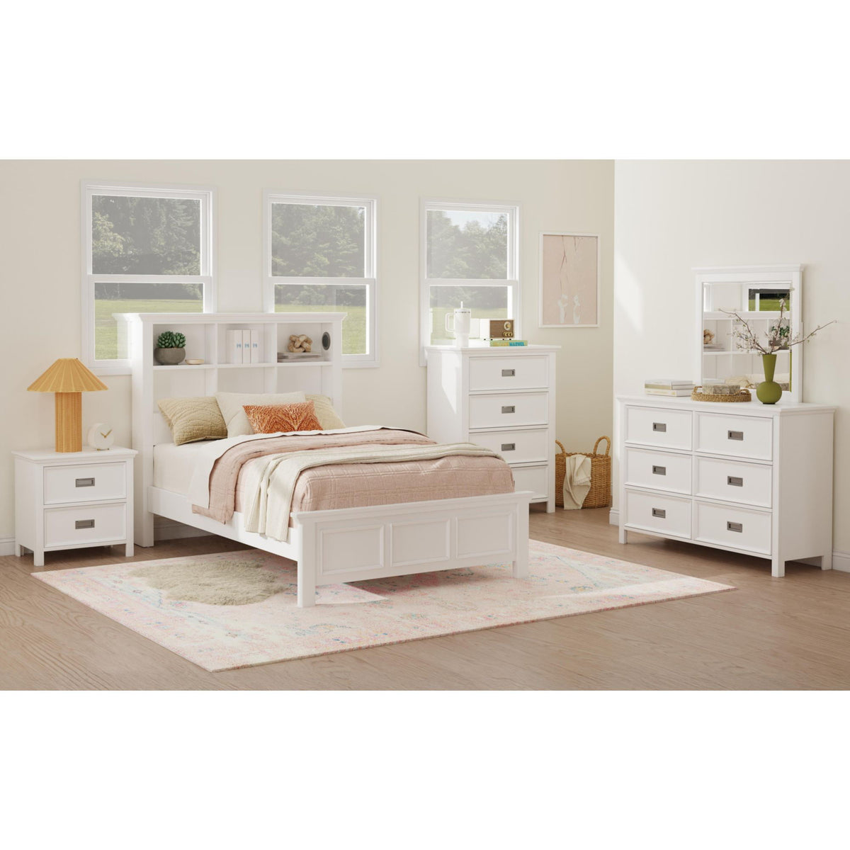 Hampton Kids 2-Drawer Nightstand With Usb in Black by Elements International, view 6