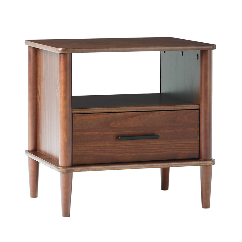 Transitional Solid Wood Spindle Nightstand