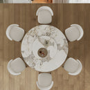 Modern Sintered Stone Dining Table Set With Chairs