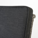 Outdoor Rattan Swivel Barstool With Water Resistant Cushion - Mixed Black / Dark Gray