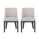 Modern Dining Chair With Durable Fabric Upholstery And Sturdy Wooden Frame (Set of 2)