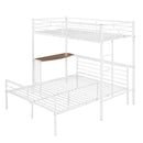 Bunk Bed With Desk, Ladder And Quality Slats For Bedroom