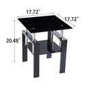 Tempered Glass Table With Storage