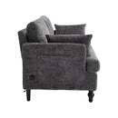 Chenille 2 Seater Sofa With LED Light, USB Charging Port, And Storage Bag