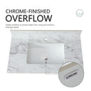 Elegant Bathroom Vanity Top With Rectangular Ceramic Sink And Backsplash
