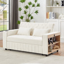 Pull-Out Sofa Bed Convertible Couch With Adjustable Backrest For Living Room