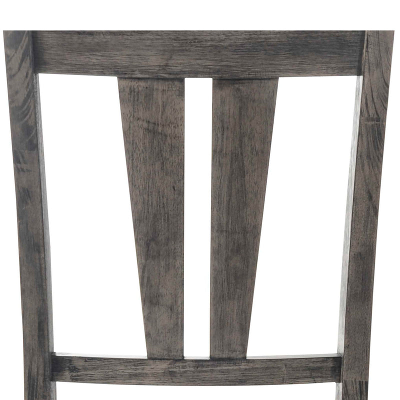 Nathan - Fan Back Chair With Wooden Seat (Set of 2) - Gray Oak