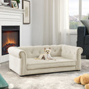 Modern Elegant Rectangle Pet Bed, Durable Elevated Dog Sofa