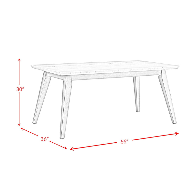 Bette - Dining Table with Marble Top - White