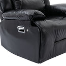 2 Seater Home Theater Recliner Manual Recliner Chair With A LED Light Strip Two Cup Holders And A Storage Box For Living Room