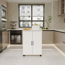 Sturdy Storage Cabinet With Large Capacity For Living Room, Bedroom, Kitchen - White