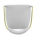 Mid Century Modern Upholstered Accent Armchair With Tapered Legs - Beige / Black / Gold