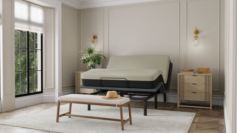 Gel Comfort - 12" Short Queen Soft Mattress - Black / Gray