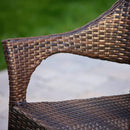 Rattan Dining Chair With Wicker Stacking - Brown