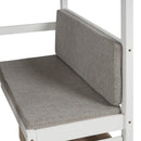 Functional Loft Bed(turn into upper bed and down desk,cushion sets are free),Twin Size,White
