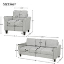 Living Room Furniture chair  and 3-seat Sofa (Light Gray)