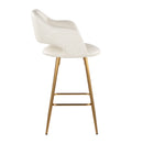 Margarite - Contemporary Fixed Height Counter Stool With Footrest (Set of 2) With Square