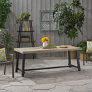 Equilibrium - Outdoor Dining Table With Wooden Frame And Slat Top