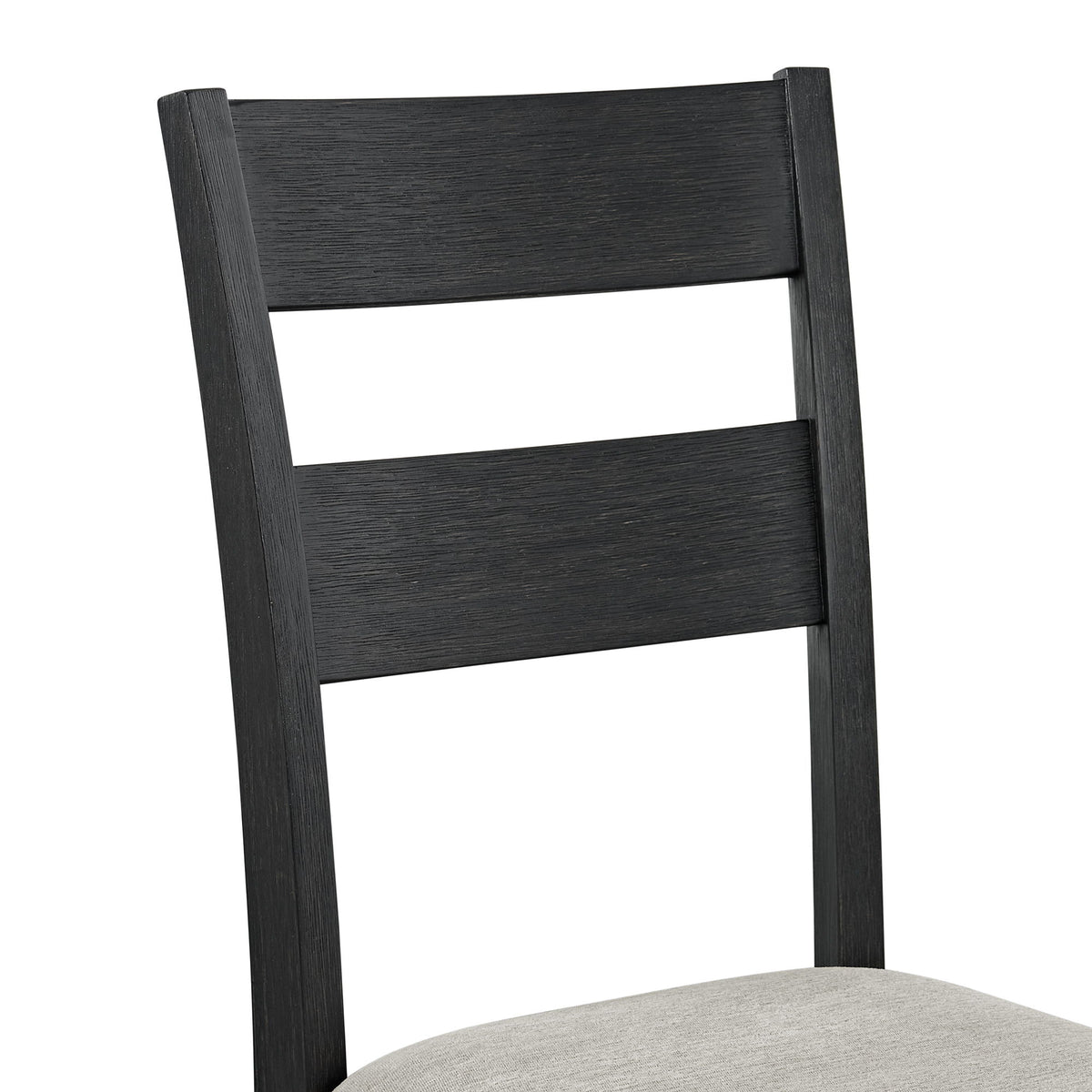 Garcia 3 Piece Dining Set (Round Drop Leaf Table And 2 Chairs) in Black by Elements International, view 3