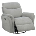 Adler - Upholstered Power Swivel Glider Recliner