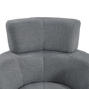 360° Swivel Chair Upholstered Accent Barrel Chair With Adjustable Headrest