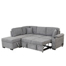 Sleeper Sofa Bed, 2 In 1 Pull Out Sofa Bed L Shape Couch With Storage Ottoman For Living Room, Bedroom Couch And Small Apartment