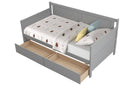 Daybed with two drawers, Twin size Sofa Bed,Storage Drawers for Bedroom,Living Room ,Grey(New SKU:W504P149044)