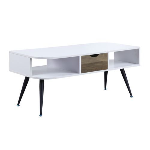 Halima - Accent Table - White & Black Finish