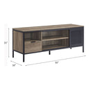 Nantan - TV Stand - Rustic Oak & Black Finish - 21" - Atlantic Fine Furniture Inc