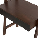 Ladder Desk, Ladder Style Display Shelf - Natural Wood / Brown