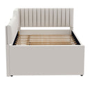 Upholstered Daybed With Trundle And 3 Drawers