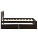 Platform Bed & Headboard, Footboard And Wood Slat Support