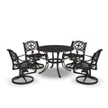 Sanibel - 42" Metal Outdoor Dining Set - Swivel Chairs