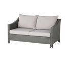 Contemporary Antibes Loveseat & Table Set Outdoor - Gray