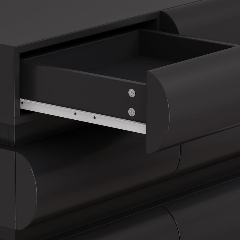 Minimalist Handle Less 8 Drawer Dresser With Wide Storage