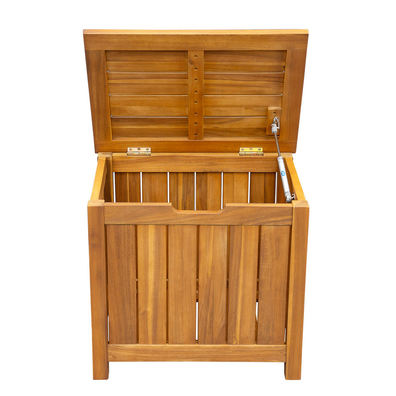 Portside - Wooden Deck Box 30 Gallons Storage Bench - Teak