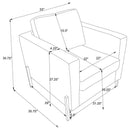 Tilly - Upholstered Track Arm Sofa Set