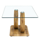 Contemporary Style Glass Top Coffee Table