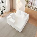 Modular Cloud Sectional Couch With L Shape Chaise, Deep Seat