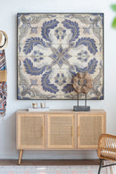 Wooden Accent TV Cabinet With 3 Doors - Brown