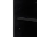 Kitchen Pantry Storage Cabinet, Modern Buffet Cabinet With Kitchen Cart, Tall Kitchen Hutch Cabinet With Microwave Stand, Food Pantry Cabinet With 3 Rattan Doors And Adjustable Shelves - Black