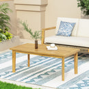 Outdoor Rectangular Coffee Table - Brown