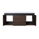 Floating Bathroom Vanity With Resin Sink And Soft Close Doors