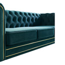Chesterfield - Velvet Sofa 84.65" For Living Room